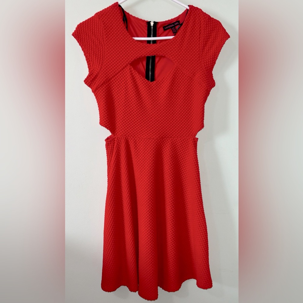 Material Girl • Red Textured Dress